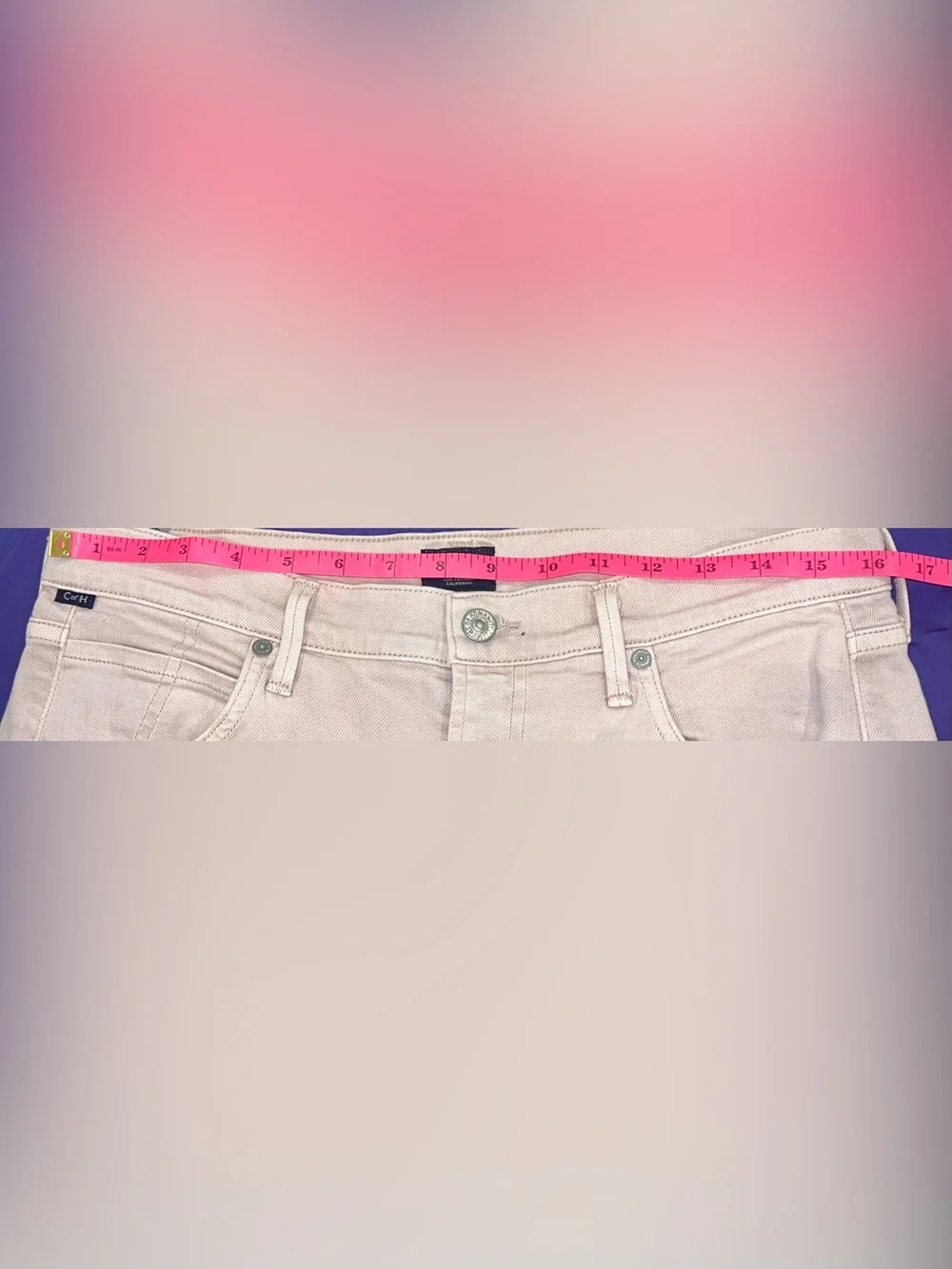 Citizens of Humanity Elsa Mid Rise Slim Fit Crop Jeans Pink Blush Denim Size 29